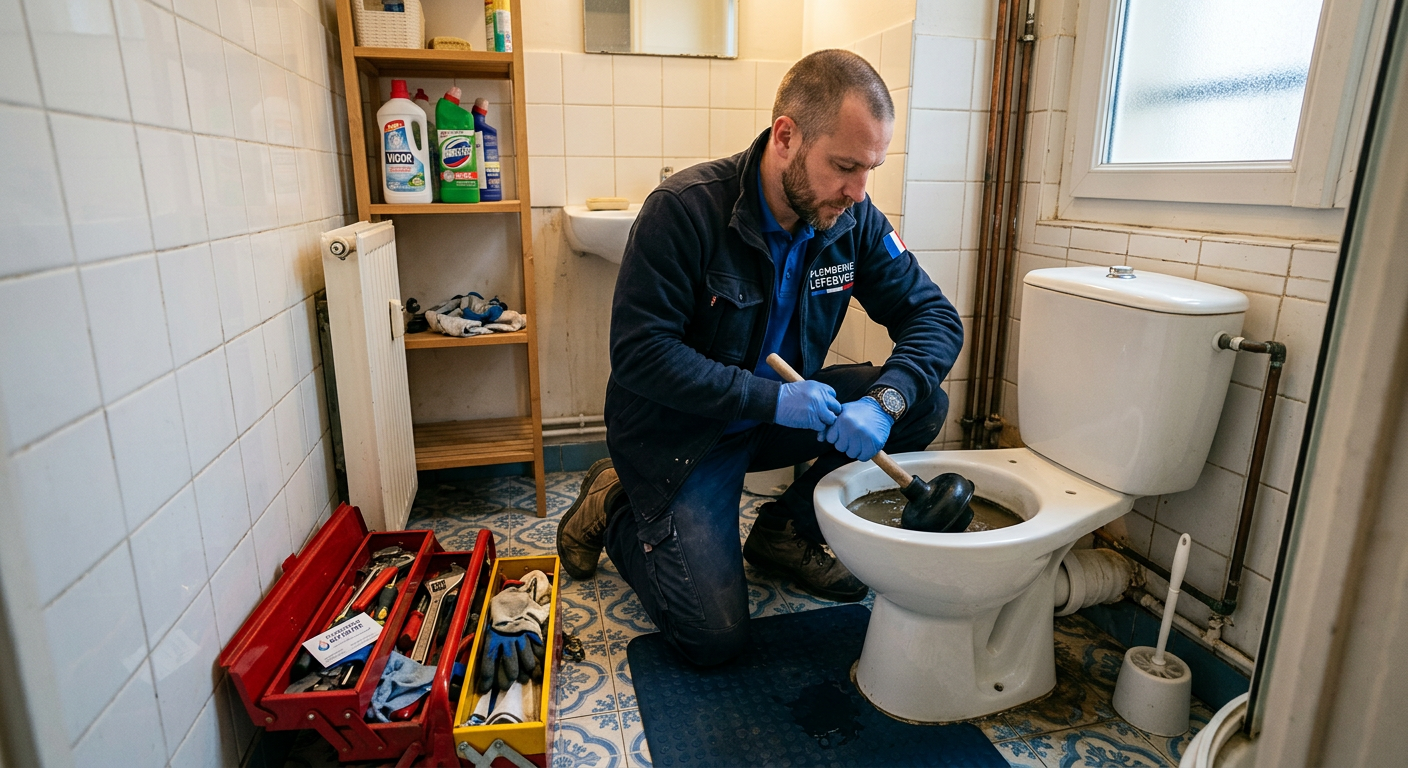Débouchage WC en urgence par un plombier à Melun